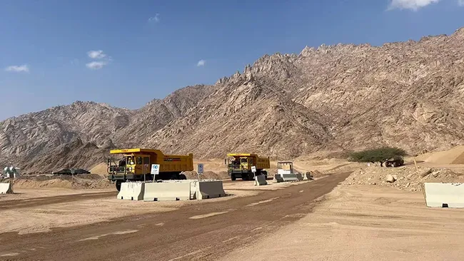 Construcción de movimientos de tierra en Arabia Saudita